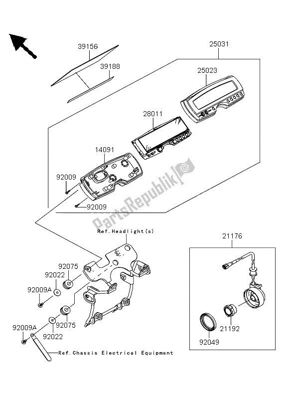 Toutes les pièces pour le Mètre du Kawasaki KLX 250 2009