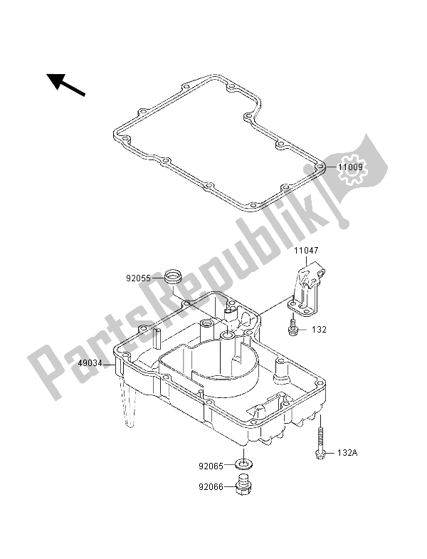 Wszystkie części do Miska Olejowa Kawasaki ZZ R 600 1998