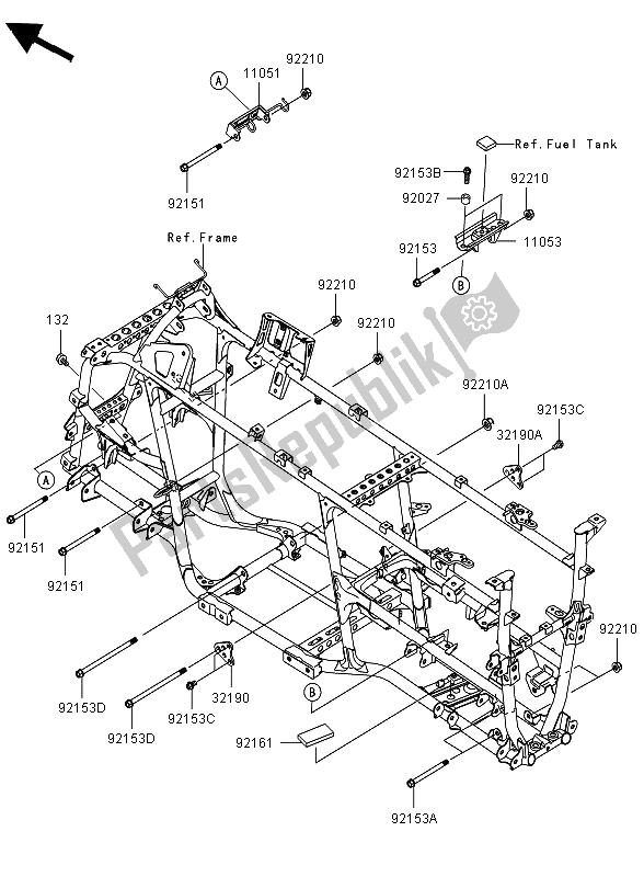 Todas las partes para Montaje Del Motor de Kawasaki KVF 750 4X4 2012