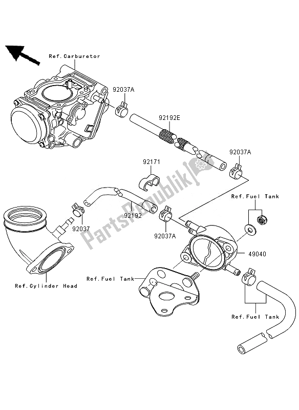 Tutte le parti per il Pompa Di Benzina del Kawasaki KVF 650 4X4 2010