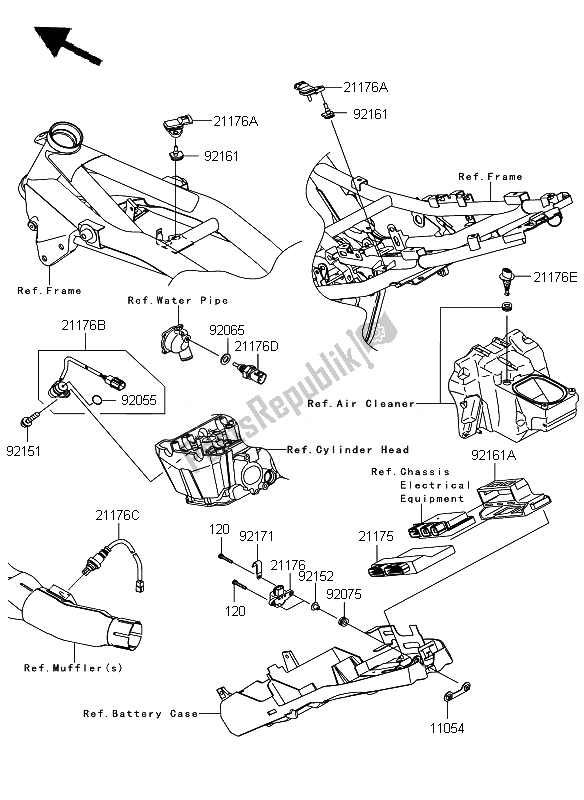 Toutes les pièces pour le Injection De Carburant du Kawasaki Z 750 ABS 2007