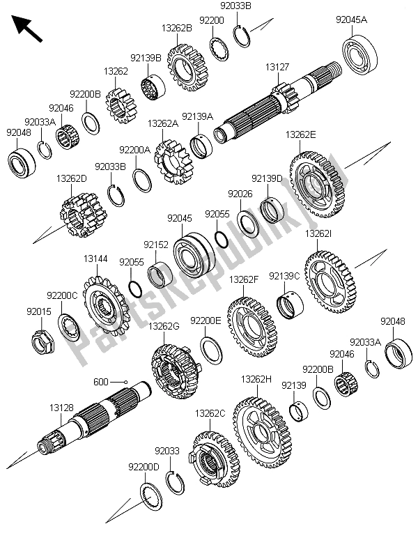 Wszystkie części do Przenoszenie Kawasaki Ninja ZX 6R ABS 600 2013