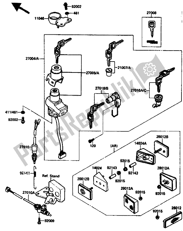 Tutte le parti per il Interruttore Di Accensione del Kawasaki ZX 10 1000 1989