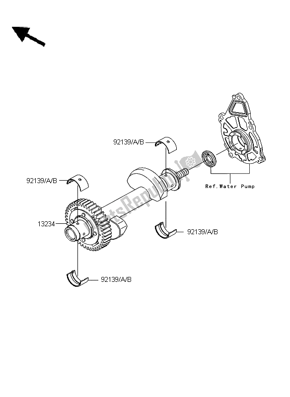 All parts for the Balancer of the Kawasaki ER 6F ABS 650 2009