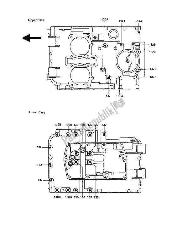 Todas las partes para Patrón De Perno Del Cárter de Kawasaki EN 500 1990