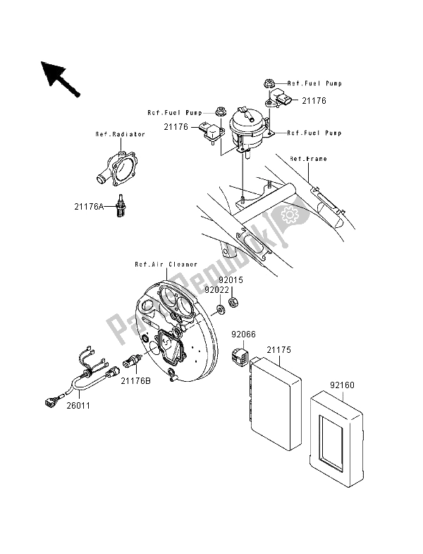 Toutes les pièces pour le Injection De Carburant du Kawasaki VN 1500 Classic Tourer FI 2000