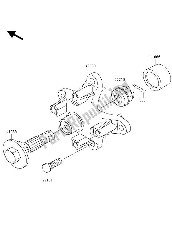 Tutte le parti per il Mozzo Anteriore del Kawasaki KVF 360 2006