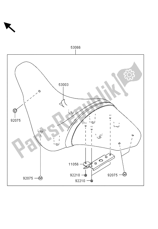 All parts for the Seat of the Kawasaki VN 1700 Voyager Custom ABS 2013