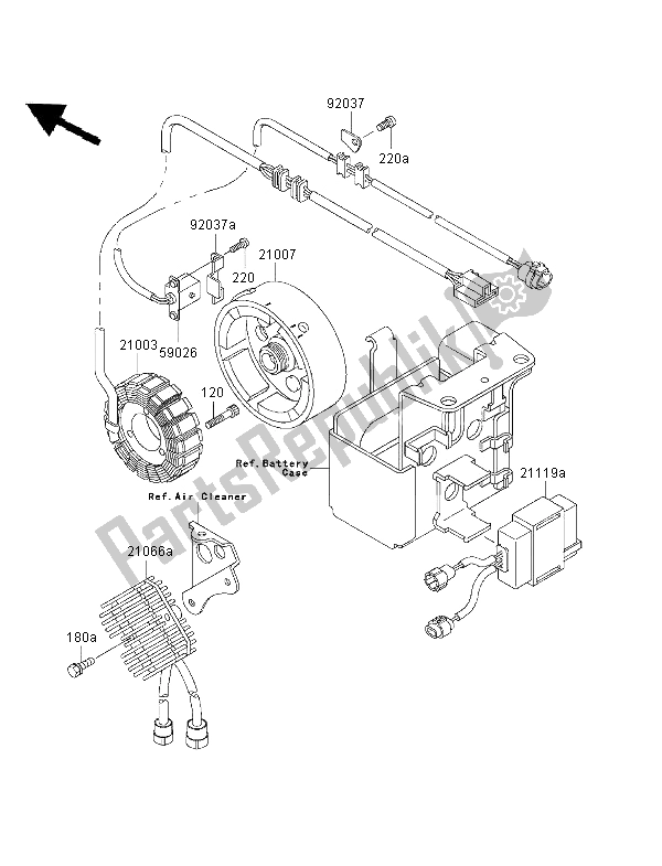 Wszystkie części do Generator Kawasaki KLF 300 2000