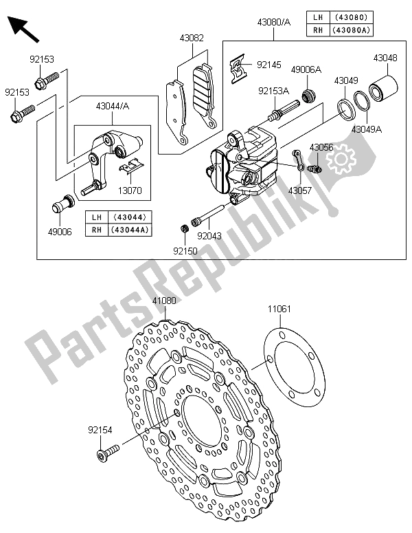 Todas las partes para Freno Frontal de Kawasaki Z 800 CDS 2013