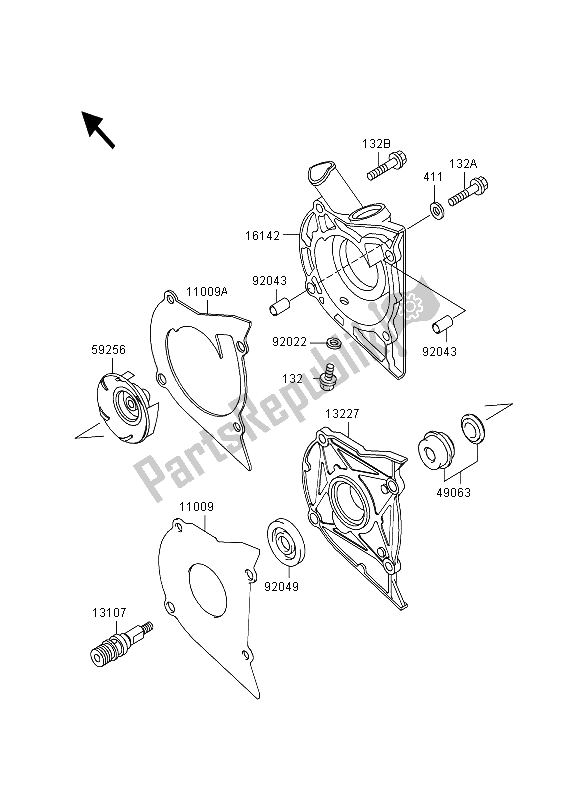 Toutes les pièces pour le Pompe à Eau du Kawasaki GPZ 500S 1995