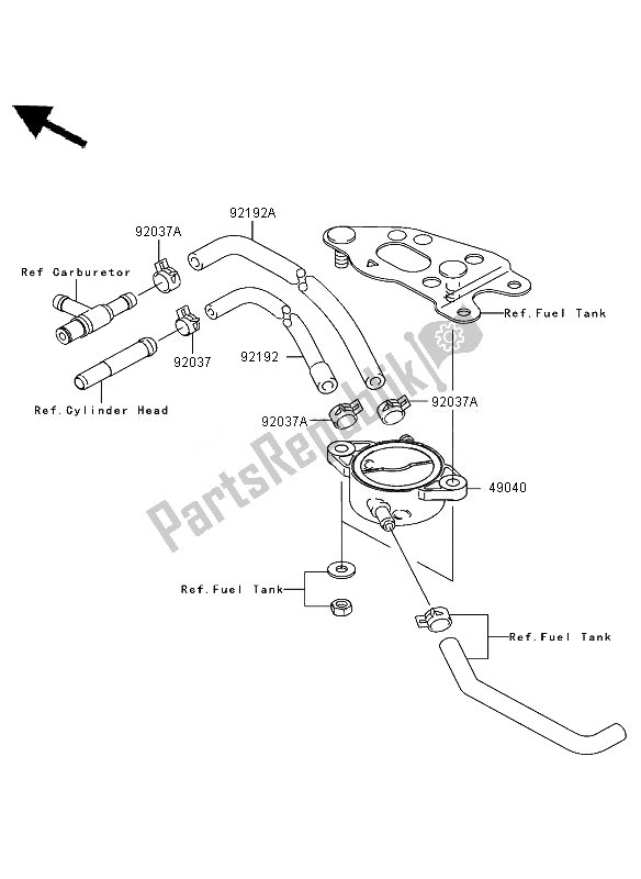 Toutes les pièces pour le Pompe à Essence du Kawasaki KVF 750 4X4 2007