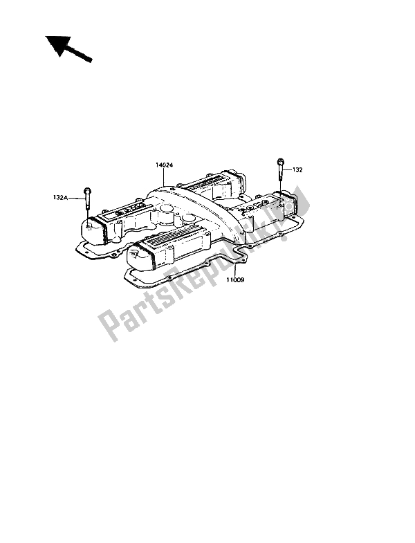 Tutte le parti per il Coperchio Della Testata del Kawasaki GPZ 550 1987
