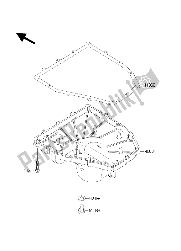 Tutte le parti per il Coppa Dell'olio del Kawasaki Ninja ZX 6 RR 600 2003