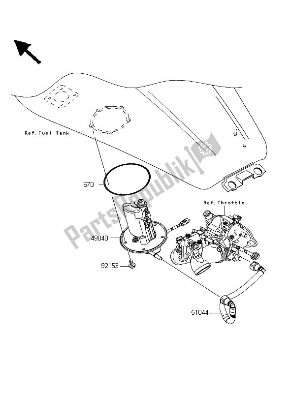 Tutte le parti per il Pompa Di Benzina del Kawasaki VN 1600 Classic 2004