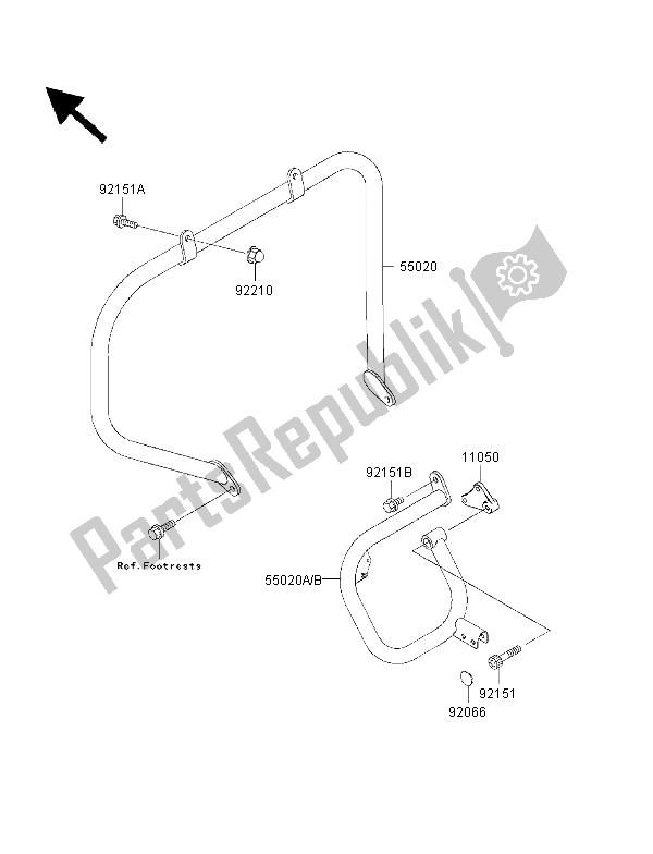 All parts for the Guard of the Kawasaki VN 1500 Classic Tourer FI 2003