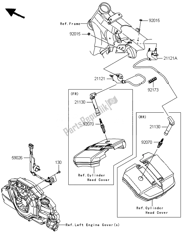 All parts for the Ignition System of the Kawasaki VN 1700 Classic ABS 2014