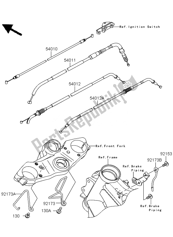 Alle onderdelen voor de Kabels van de Kawasaki Versys ABS 650 2011