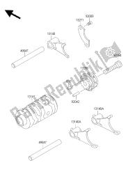 tambour de changement de vitesse et fourche (s) de changement de vitesse