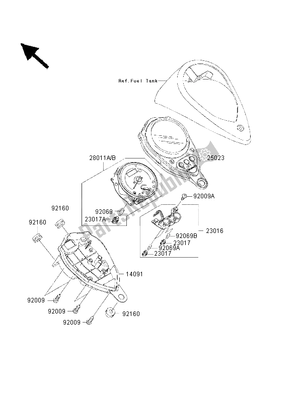 All parts for the Meter of the Kawasaki VN 1500 Drifter 2002