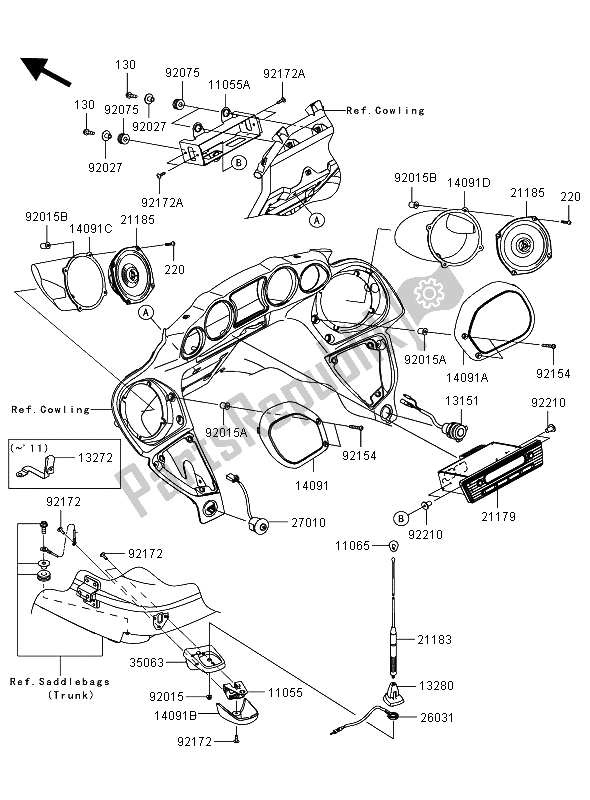 Alle onderdelen voor de Andere van de Kawasaki VN 1700 Voyager ABS 2009