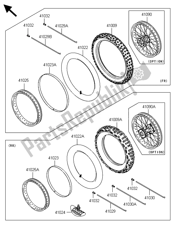 All parts for the Tires of the Kawasaki KX 85 SW 2014