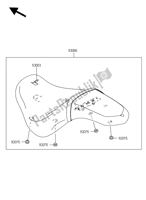 All parts for the Seat of the Kawasaki VN 900 Custom 2007