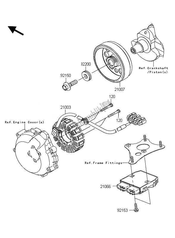 All parts for the Generator of the Kawasaki 1400 GTR ABS 2011