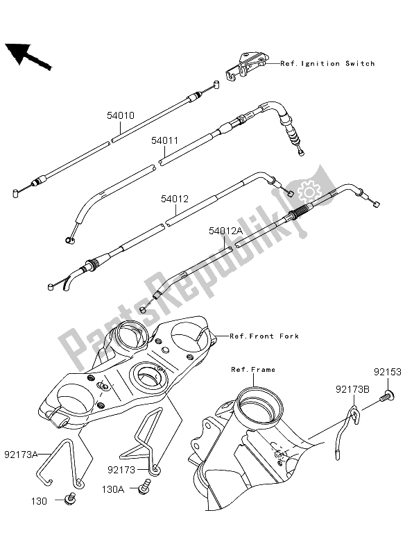 Tutte le parti per il Cavi del Kawasaki Versys 650 2012