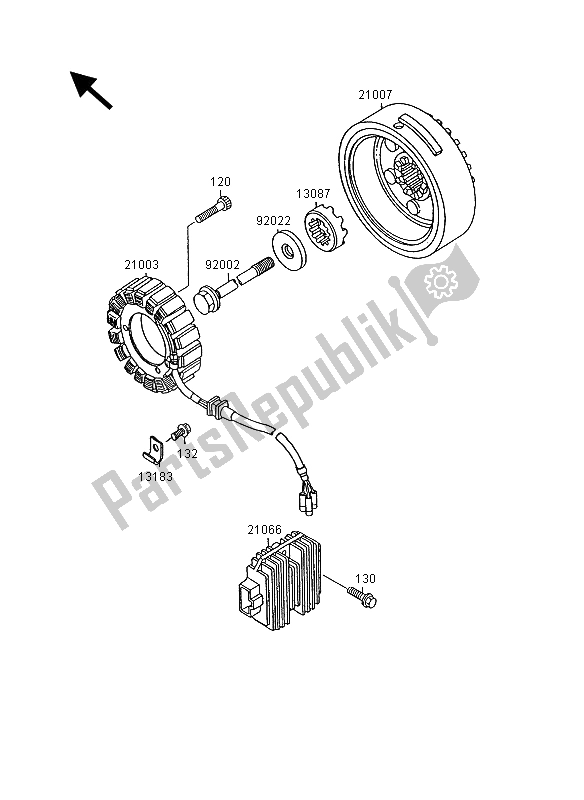 Todas las partes para Generador de Kawasaki VN 15 1500 1995