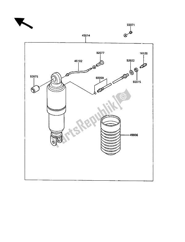 Todas las partes para Amortiguador de Kawasaki 1000 GTR 1991