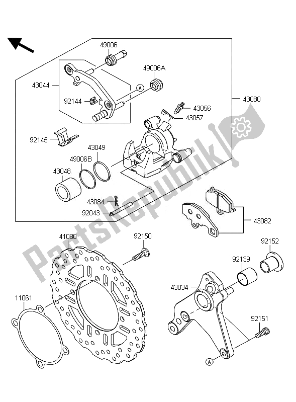 Todas las partes para Freno Trasero de Kawasaki Z 1000 2010