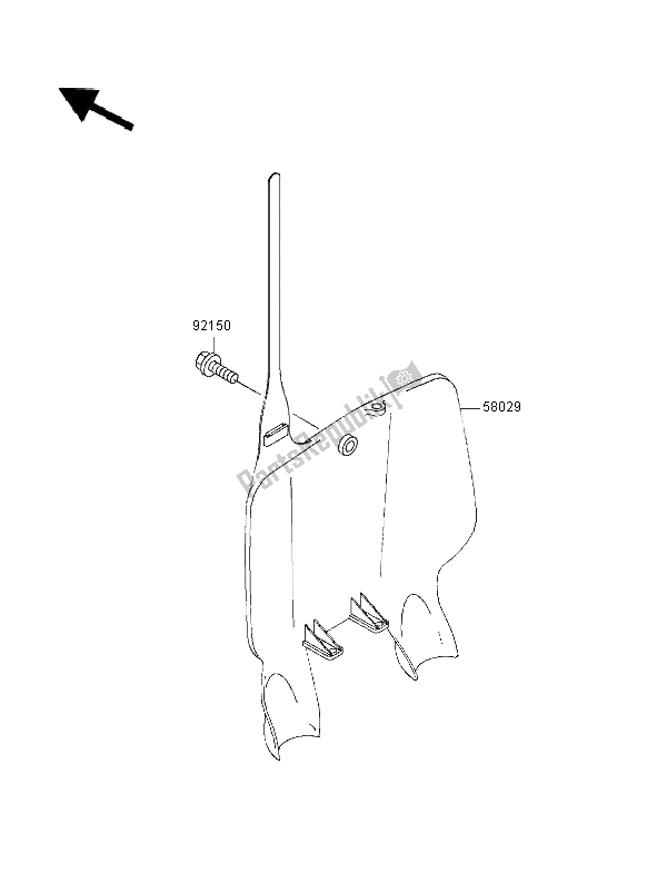 All parts for the Accessory of the Kawasaki KX 250 1996