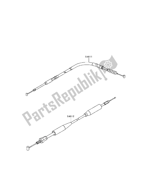 Tutte le parti per il Cavi del Kawasaki KX 500 1993
