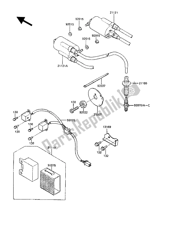 Todas las partes para Sistema De Encendido de Kawasaki GPZ 1000 RX 1987