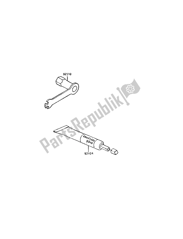 Toutes les pièces pour le Outils Propriétaires du Kawasaki KX 125 1988