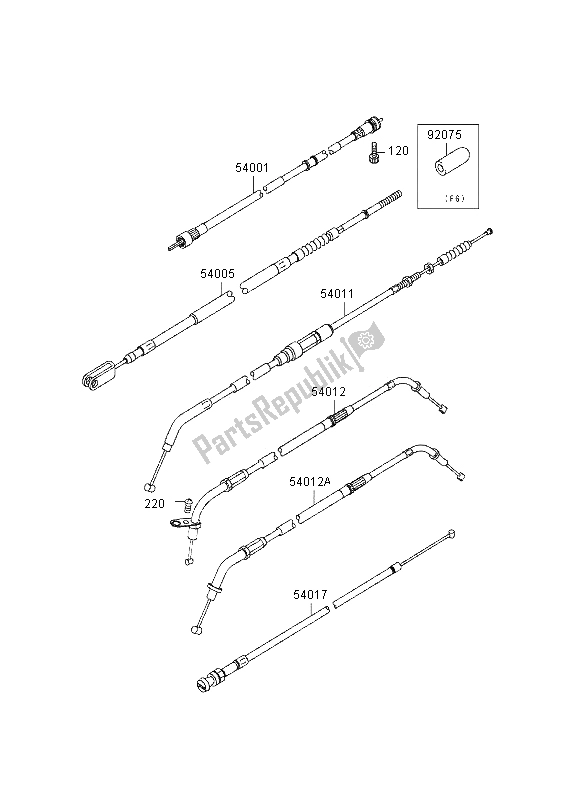 All parts for the Cables of the Kawasaki VN 800 1995