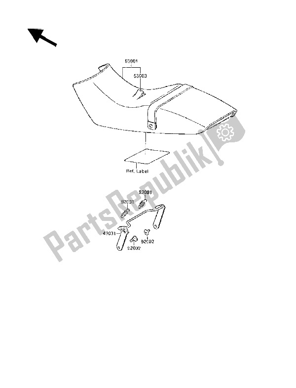 Tutte le parti per il Posto A Sedere del Kawasaki GPX 250R 1989