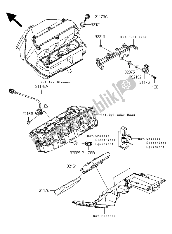 Wszystkie części do Wtrysk Paliwa Kawasaki Ninja ZX 6R 600 2006