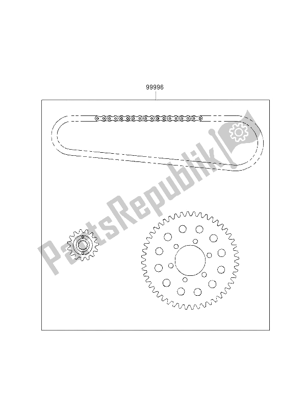 Tutte le parti per il Kit Catena del Kawasaki ZXR 400 1995