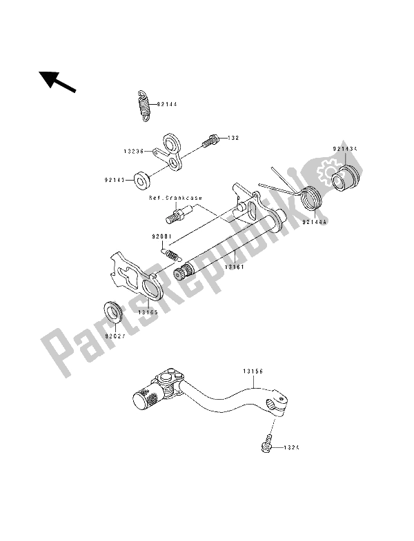 Todas las partes para Mecanismo De Cambio De Marcha de Kawasaki KX 250 1990