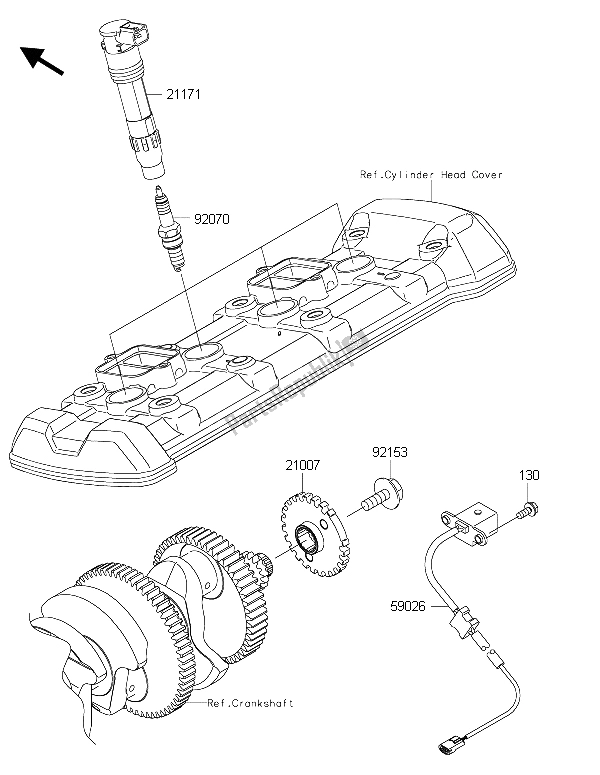 Tutte le parti per il Sistema Di Accensione del Kawasaki Z 1000 2015