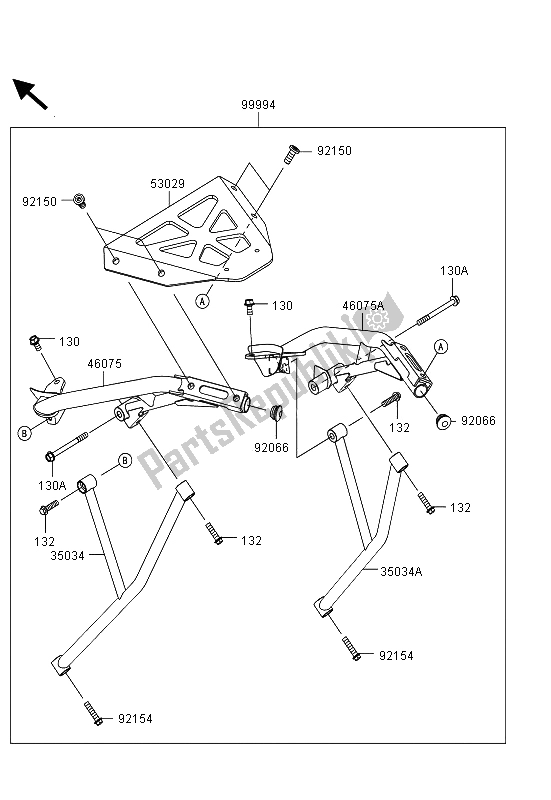 Toutes les pièces pour le Accessoire (support De Boîtier Supérieur) du Kawasaki ER 6N ABS 650 2013