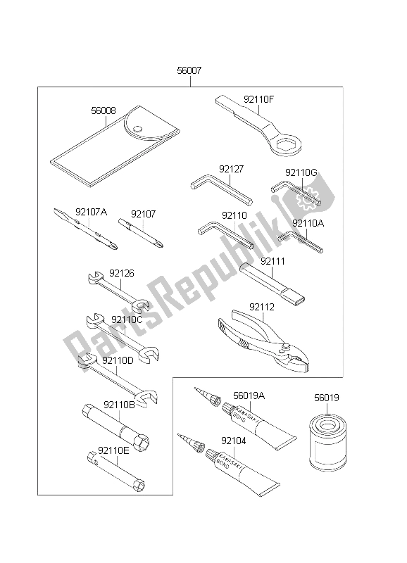 Tutte le parti per il Strumenti Proprietari del Kawasaki Ninja ZX 6 RR 600 2004