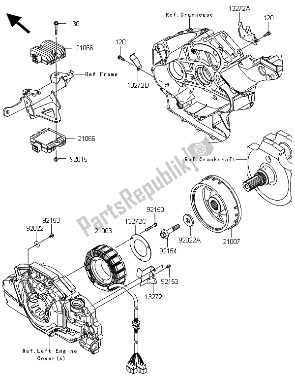 Tutte le parti per il Generatore del Kawasaki VN 1700 Voyager ABS 2013