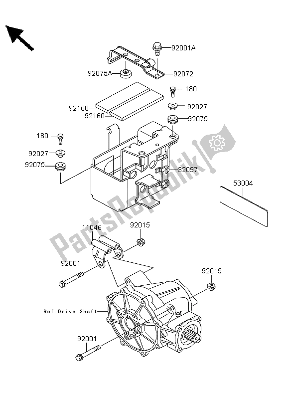 Todas las partes para Accesorios De Marco de Kawasaki KLF 300 4X4 2003