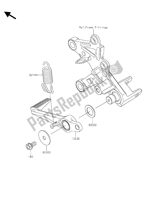 Todas las partes para Pedal De Freno de Kawasaki Ninja H2R 1000 2015