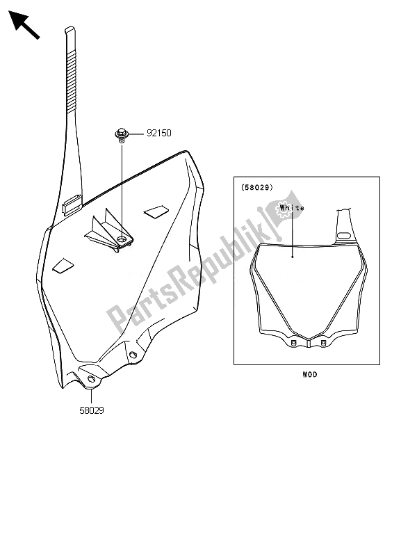 Alle onderdelen voor de Accessoire van de Kawasaki KX 85 LW 2014