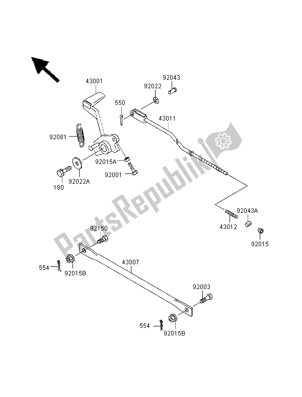 Todas las partes para Pedal De Freno de Kawasaki ER 500 1999