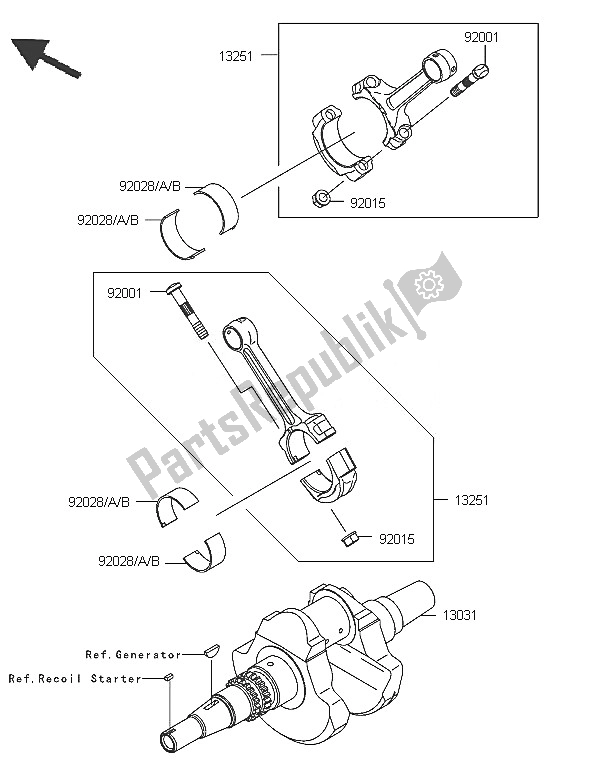 Wszystkie części do Wa? Korbowy Kawasaki KVF 750 4X4 2005